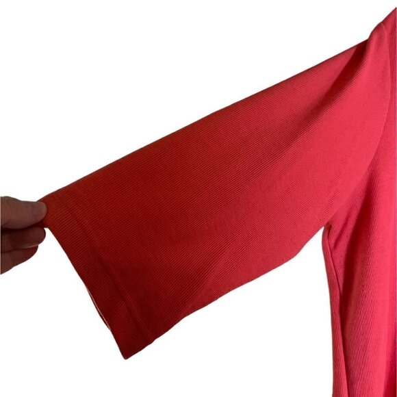 SPORTS Savvy Women's Vintage Flower Embroidered Coral & White 3/4 Sleeve Size 1X - Picture 5 of 11